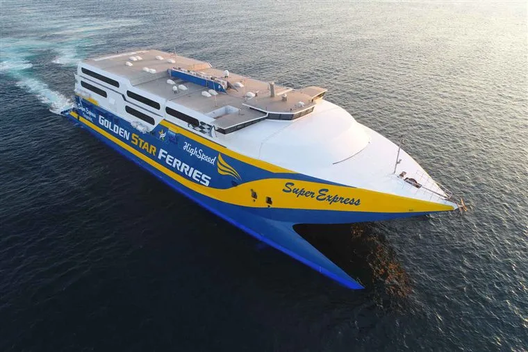 SuperExpress high-speed ferry at Rafina