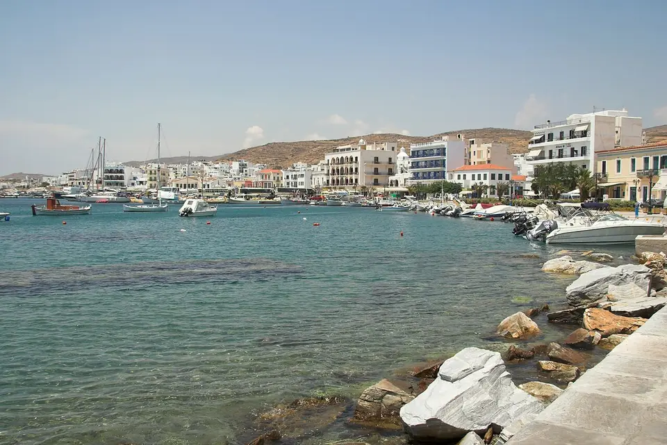 The seafront of Tinos town