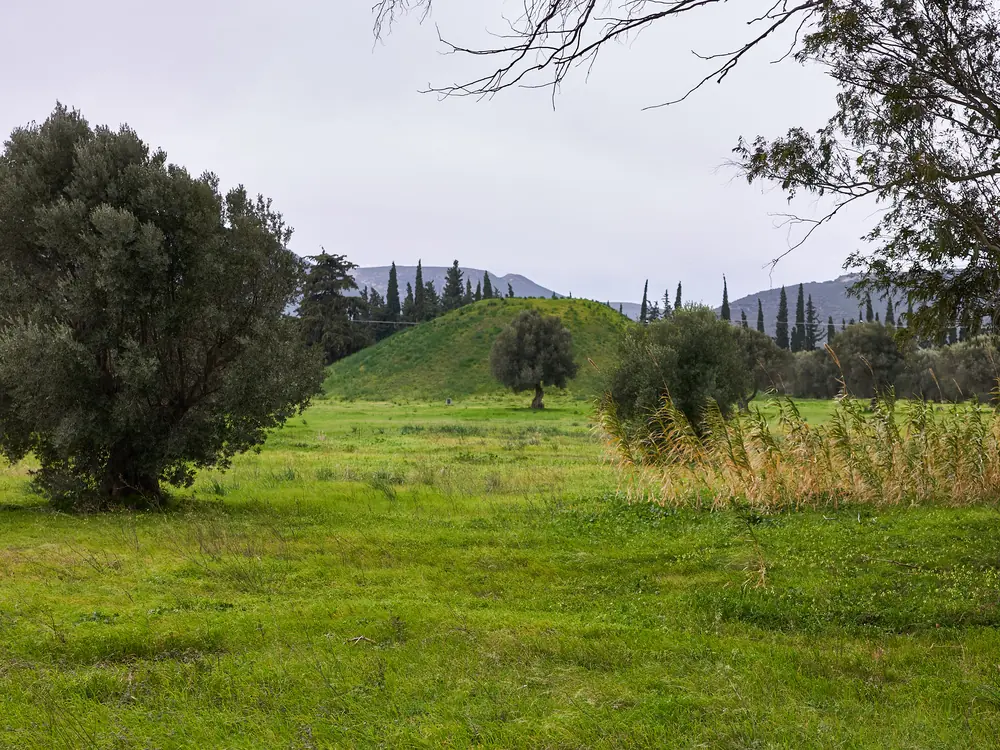The Soros, the burial mound raised over the 192 Athenian dead at Marathon