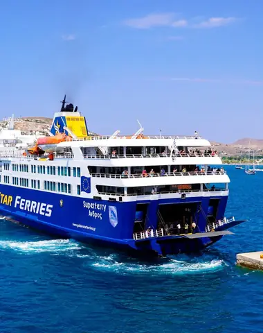 Ferry crossing from Rafina to the Cyclades