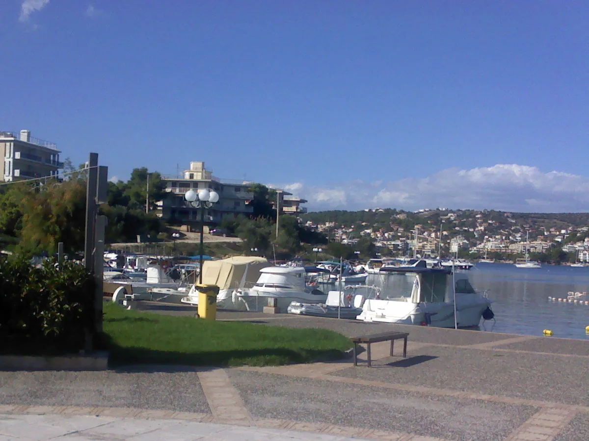 The harbour and bay at Porto Rafti